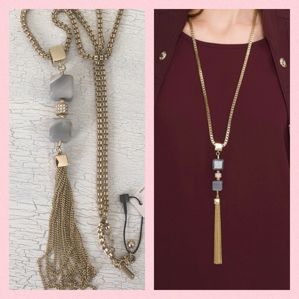 WHBM Tassel Pendant Necklace NEW